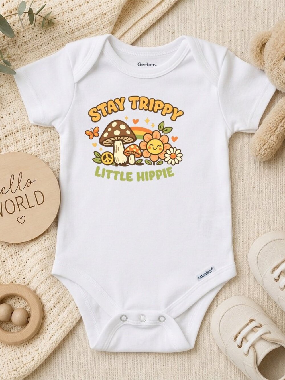 Stay Trippie Little Hippie Boho Retro Girls Gift ONESIE®